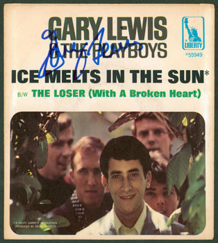 Gary Lewis Authentic Signed Ice Melts In The Sun 45 RPM Album Cover BAS #BG83013