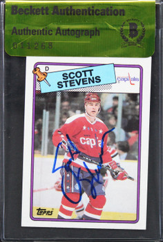 Capitals Scott Stevens Authentic Signed 1988 Topps #60 Card BAS #11268