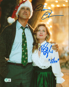 Chevy Chase & Beverly D'Angelo Christmas Vacation Signed 11x14 Photo BAS Wit 2