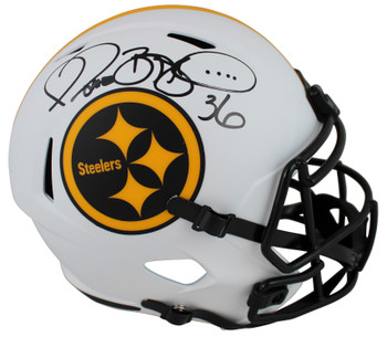 Steelers Jerome Bettis Signed Lunar Full Size Speed Rep Helmet BAS Witnessed