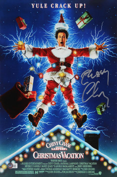 Chevy Chase Christmas Vacation Authentic Signed 12x18 Photo BAS Witness #WZ76767