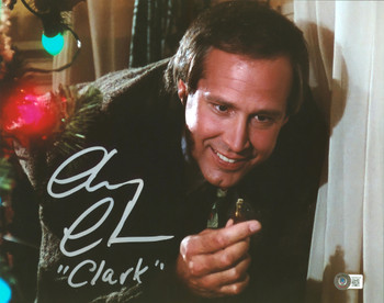 Chevy Chase Christmas Vacation "Clark" Signed 11x14 Photo BAS Witness #WZ46339
