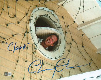 Chevy Chase Christmas Vacation "Clark" Signed 11x14 Photo BAS Witness #WZ56966