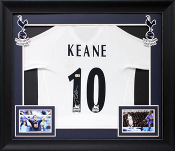 Tottenham Hotspur Robbie Keane Signed White Framed Jersey Autographed BAS