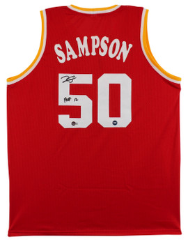 Ralph Sampson "HOF 12" Authentic Signed Red Pro Style Jersey BAS Witnessed