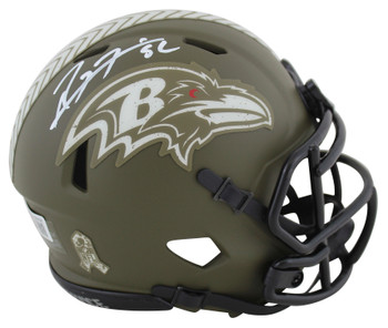 Ravens Ray Lewis Authentic Signed Salute To Service Speed Mini Helmet BAS Wit