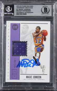 Magic Johnson Signed 2019 Panini Encased #11 #148/149 Card Auto 10! BAS Slab