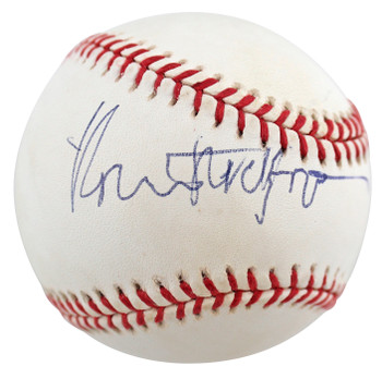 Robert Redford The Natural Signed '01 WS Ceremonial First Pitch Oml Baseball PSA