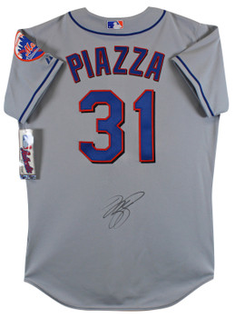 Mets Mike Piazza Signed Grey Majestic Authentic Jersey PSA/DNA Itp #7A64708