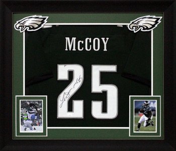 LeSean McCoy Authentic Signed Green Pro Style Framed Jersey Autographed JSA Wit