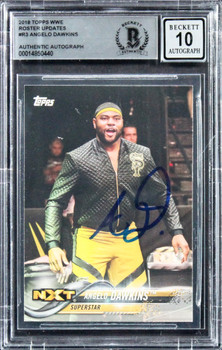 Angelo Dawkins Signed 2018 Topps WWE Roster Updates #R3 Card Auto 10! BAS Slab