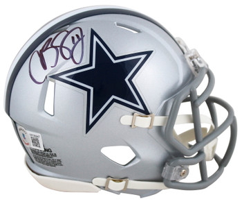 Cowboys Cole Beasley Authentic Signed Speed Mini Helmet BAS Witnessed