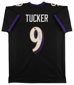 Justin Tucker Authentic Signed Black Pro Style Jersey Autographed BAS Witnessed