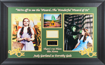 Judy Garland Wizard Of Oz Signed & Framed 3.75x4.5 Cut Signature BAS #AB14693