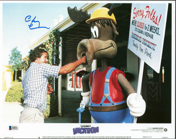 Chevy Chase National Lampoon's Vacation Signed 11x14 Lobby Card Photo BAS I49471