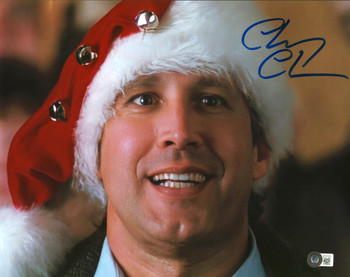 Chevy Chase Christmas Vacation Signed 11x14 Closeup w/ Santa Hat Photo BAS Wit 2