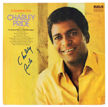 Charley Pride Signed A Sunshiny Day with Charley Pride Album Cover BAS #BG83083