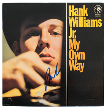 Hank Williams Jr. Authentic Signed My Own Way Album Cover BAS #BH027836