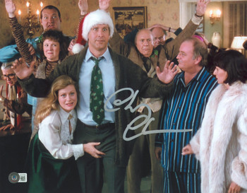 Chevy Chase Christmas Vacation Signed 11x14 Horizontal Arrest Photo BAS Witness