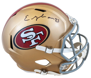 49ers Elijah Mitchell Authentic Signed Full Size Speed Rep Helmet BAS Witnessed