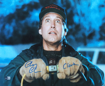 Chevy Chase Christmas Vacation "Clark" Signed 16x20 Photo BAS Witnessed #W425583
