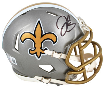 Saints Derek Carr Authentic Signed Flash Speed Mini Helmet BAS Witnessed