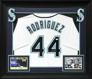 Julio Rodriguez Authentic Signed White Pro Style Framed Jersey Autographed JSA