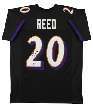 Ed Reed Authentic Signed Black Pro Style Jersey Autographed BAS Witnessed