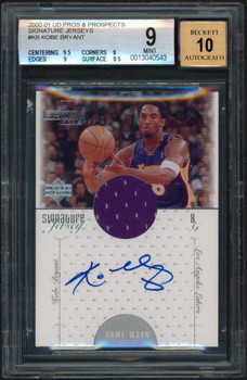 Kobe Bryant Signed 2000 UD P&P Signature Jersey #KB Card Card 9