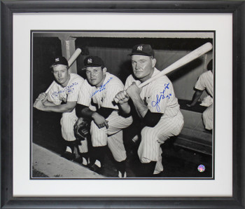 Yankees (3) Mantle, Reynolds & Mize Signed 16x20 Framed Photo BAS #A39330