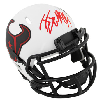 Texans J.J. Watt Authentic Signed Lunar Speed Mini Helmet BAS Witnessed