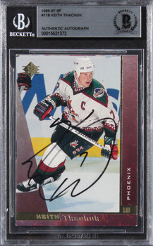 Coyotes Keith Tkachuk Authentic Signed 1996 SP #118 Card BAS Slabbed