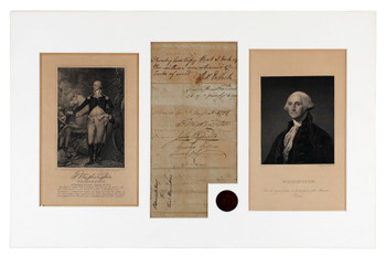 George Washington Authentic Signed & Matted 1786 4.75x10 Document BAS #AB76860
