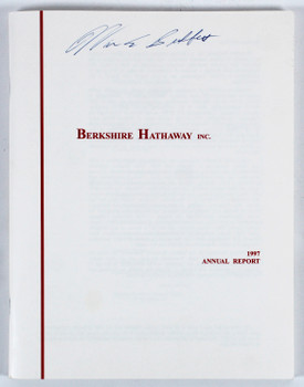 Warren Buffett Signed 1997 Berkshire Hathaway Inc Annual Report BAS #AB76862