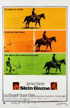 Ed Asner Skin Game Authentic Signed 27x41 Poster BAS #BG79207