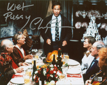 Chevy Chase Christmas Vacation "Wet P****" Signed 11x14 Photo BAS #WZ76765