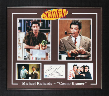 Michael Richards Seinfeld Authentic Signed & Framed 3x5 Index Card BAS #BJ07109