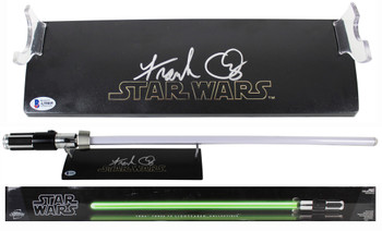 Frank Oz Star Wars Authentic Signed Yoda Force FX Lightsaber BAS #A39809