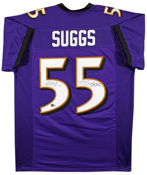 Terrell Suggs "T-Sizzle" Authentic Signed Purple Pro Style Jersey BAS Witnessed