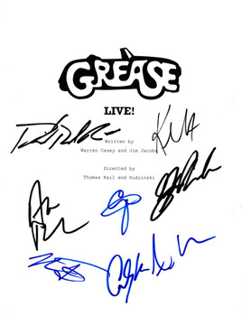 Grease Live! Cast (7) Tveit, Jepsen, Palmer +4 Signed Script Cover BAS #AC33461