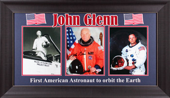 John Glenn Mercury Seven Authentic Signed 8x10 Framed Photo PSA/DNA #J07416