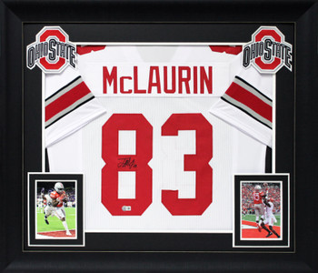 OSU Terry McLaurin Authentic Signed White Pro Style Framed Jersey BAS Witnessed