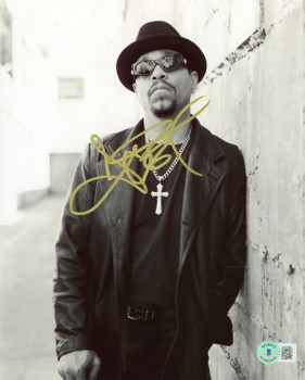 Ice-T Body Count Authentic Signed 8x10 Black & White Photo BAS #BH01694