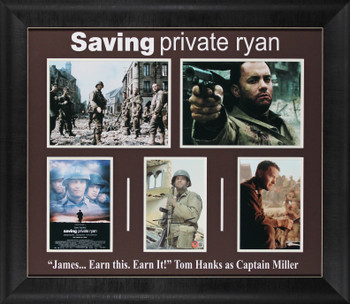 Tom Hanks Saving Private Ryan Authentic Signed Framed Display Autographed BAS