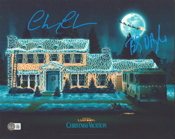 Chevy Chase & Beverly D'Angelo Christmas Vacation Signed 11x14 Photo BAS W772331
