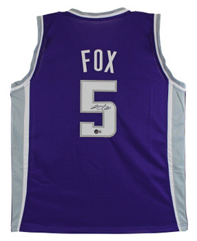 De'Aaron Fox Authentic Signed Purple Pro Style Jersey Autographed BAS Witnessed