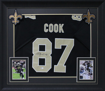 Jared Cook Authentic Signed Black Pro Style Framed Jersey BAS Witnessed