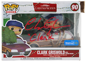 Chevy Chase Christmas Vacation "Clark" Signed #90 Funko Pop Vinyl Figure BAS 1