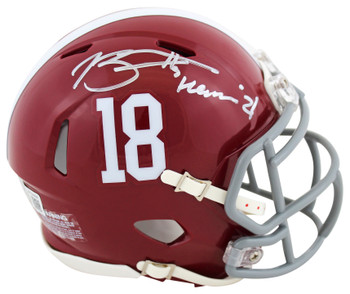 Alabama Bryce Young "Heisman 21" Authentic Signed Speed Mini Helmet BAS Witness