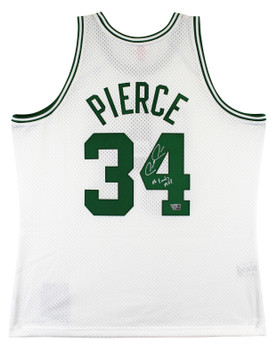 Celtics Paul Pierce "08 Finals MVP" Signed White M&N HWC Swingman Jersey Fan